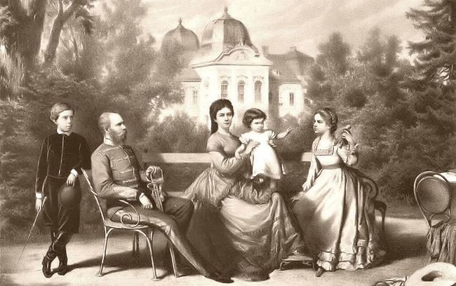 Carica Elizabeta, Franjo Josip I. i djeca 1871.