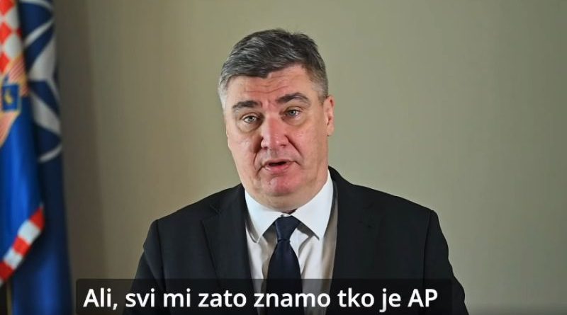 VIDEO: PREDSJEDNIK MILANOVIĆ – Plenković je zaštitnik korupcije u Hrvatskoj